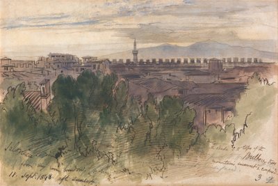 Salónica, desde la ventana de mi habitación, 11 de septiembre de 1848, después del atardecer de Edward Lear